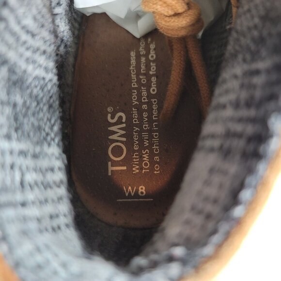 Toms Desert Hidden Wedge Ankle Booties Women's Size 8 Suede Lace Heel Shoes - Picture 11 of 11